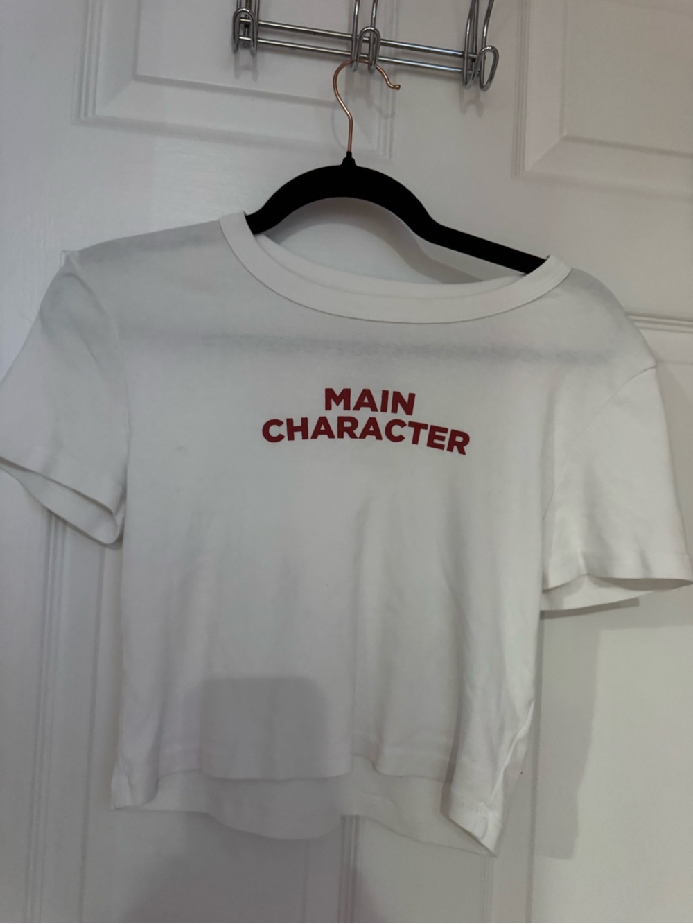 Kids "Main Character" White Short Sleeve Tee